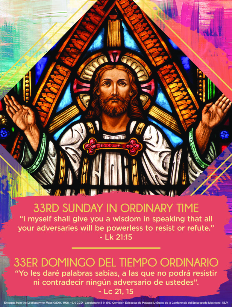 Cover of the St. Augustine parish bulletin for November 16, 2025.